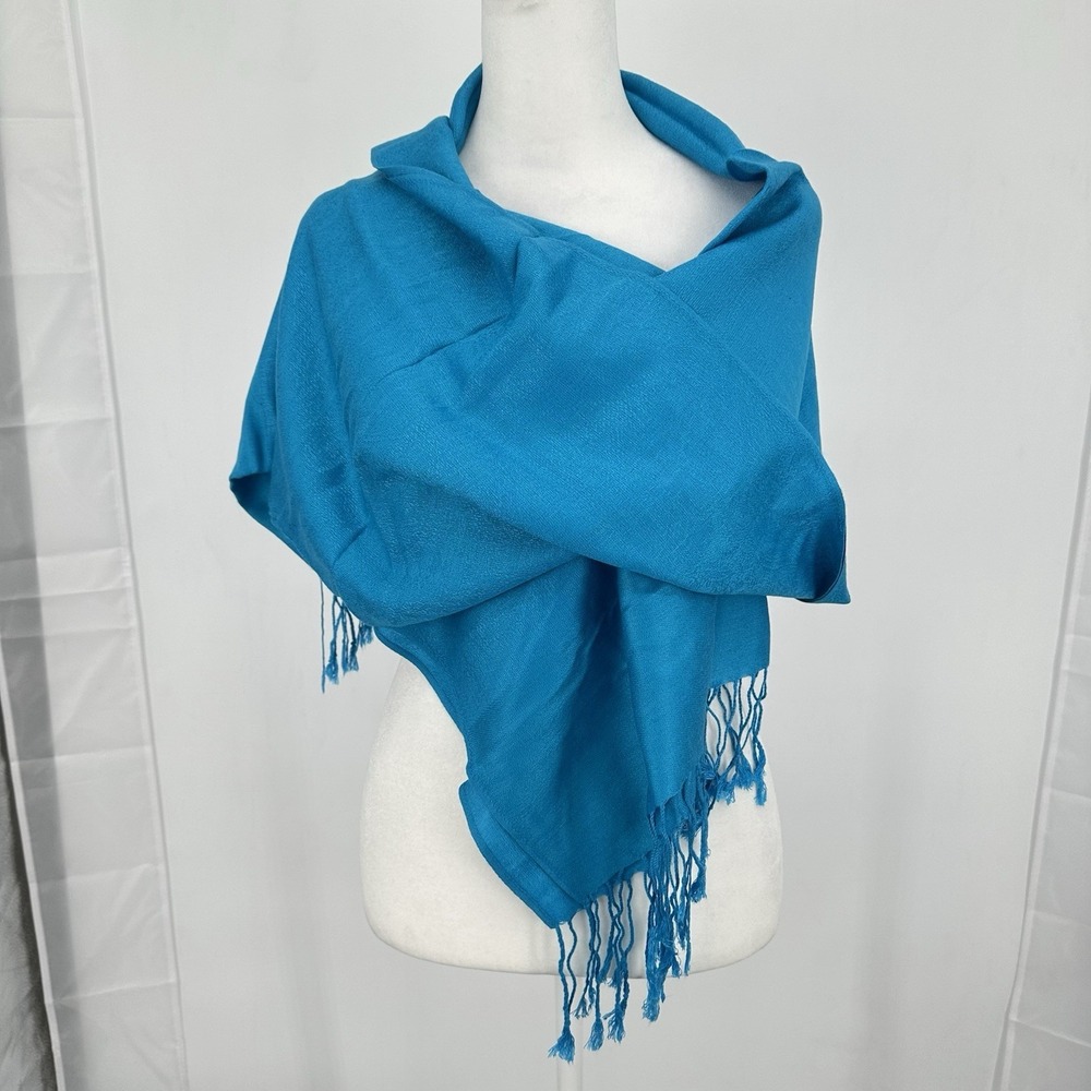 Pashmina 100% Pashmina Tonal Paisley Jacquard Shawl Wrap‎ OS Fringe Boho Winter